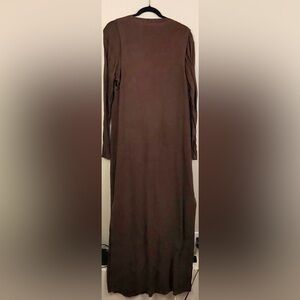 Brown Long Sleeve Dress
